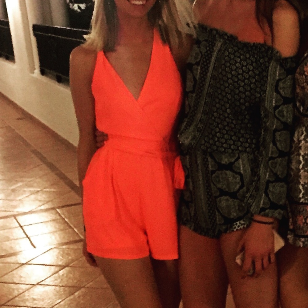 Hot pink romper